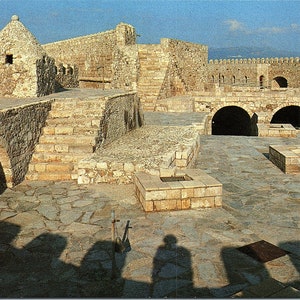 Merli da cartolina vintage non postati e la Torre di Guardia di Koules Iraklio Heraklion Creta Grecia GR 18-A-27 Yannis Scouroyannis