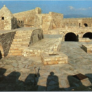 Vintage postal sin publicar Almenas y la Atalaya de Koules Iraklio Heraklion Creta Grecia GR 18-A-27 Yannis Scouroyannis