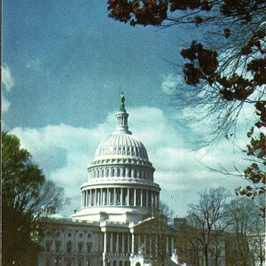 vintage Carte postale non postée Bâtiment du Capitole des États-Unis Washington DC D.C. Kodachrome L.B. Prince Co. #PE-4