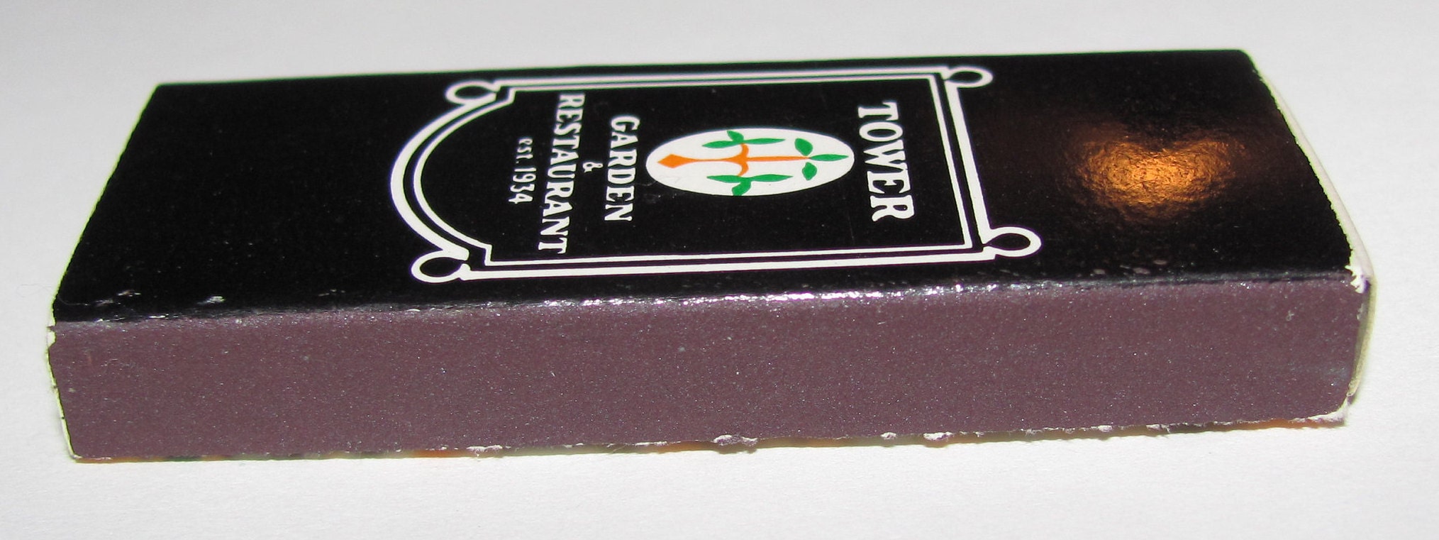 Vintage Full Matchbox Tower Garden & Restaurant Skokie Illinois IL Made