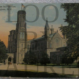 Smithsonian Washington DC Stara pocztówka marzec 1912 stempel pocztowy 3,5x5,5" #R-21199