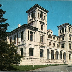 Cartão postal vintage não publicado Swannanoa Mármore Palácio Escultura Jardins Waynesboro Virginia VA 18314 Koppell Cartões coloridos Gene Aiken Valley News