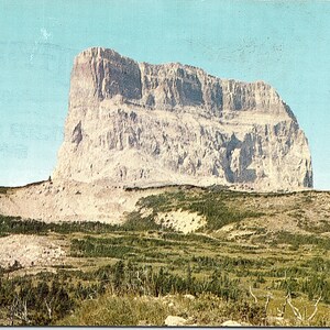 Stara pocztówka z 1962 r., Chief Mountain Glacier National Park, Montana, MT, Mirro-Krome, H.S. Crocker Co., GPC-46, Lake McDonald, MT, stempel pocztowy