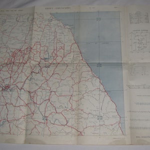 RARE Vintage KOREAN WAR Special Korea Road Map Seoul Chunchon 1:500.000 Erstausgabe U.S. Army 62nd Engeneering Topographic Co. 09/53 1953