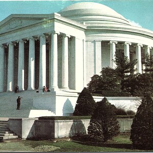 Cartolina vintage non postata Thomas Jefferson Memorial Ionic Temple Washington DC D.C. Kodachrome L.B. Prince PE-3B Prince Litho Co. Inc.