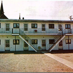Vintage Unposted Postkarte R&L City Center Motel Business District Devils Lake North Dakota ND W.L. Jallen Inc.