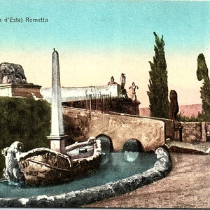 Tabaccheria da cartolina vintage non postata Tabaccheria Tabaccheria Villa d'Este Rometta Tivoli Italia IT