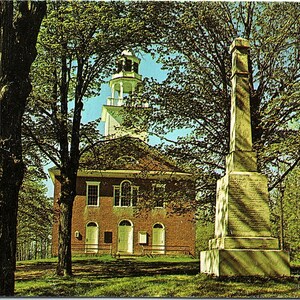 VTG Nonposted Postcard Weathersfield Meeting House Civil War Monument Memorial Grove Weathersfield Center Vermont VT G.B. Biggs C-24026 #50
