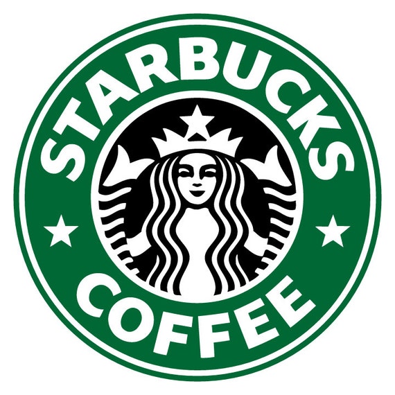 Id Sp00021 Starbucks Coffee Logo With Surrounding Letter Etsy - roblox starbucks menu decal id