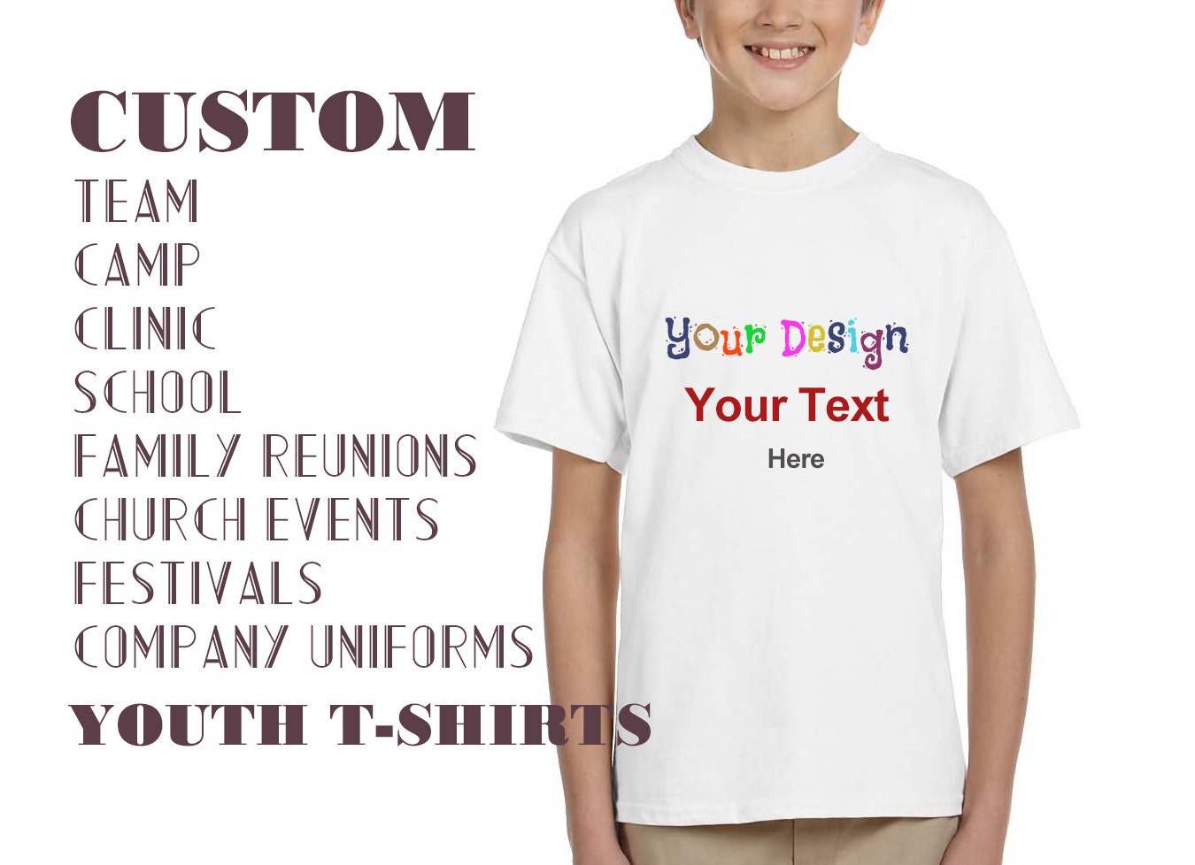 Custom Youth T-shirts Customized Kids T 