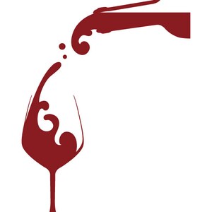 ID: SP00017; Wine and Wine Glass Vinyl Decal, Sticker