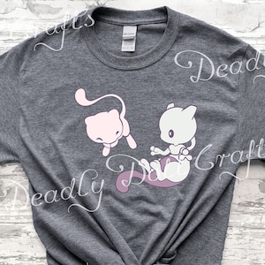 Chibi Mew & Mewtwo, Cute Shirt, SHIRT ONLY