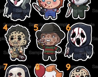 Horror Movie Sticker, CUTE, Die Cut