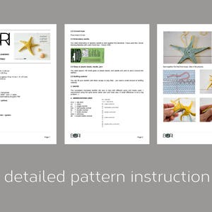 crochet starfish pattern, sea star, pdf, download, easy, diy, colorful, cotton, yarn, handmade, gift image 4