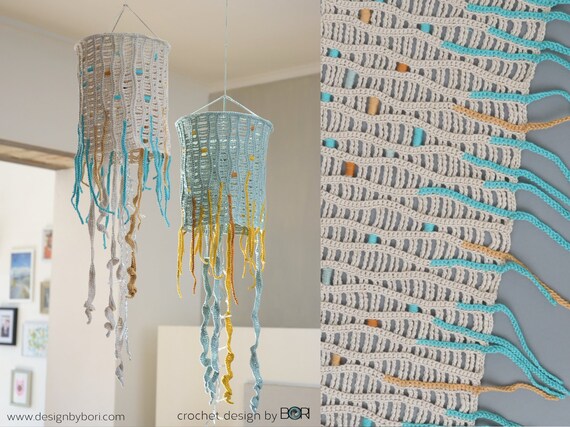 Crochet Jellyfish Lantern Home Decor Pattern, Pdf, Download, Easy, Diy,  Colorful, Cotton, Yarn, Handmade, Gift, Solar 