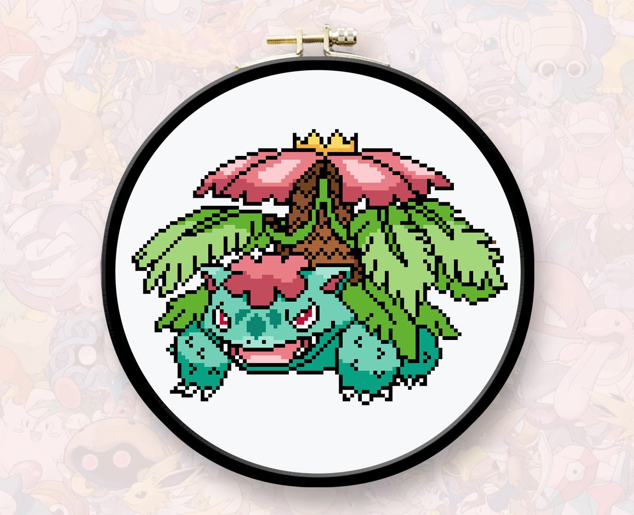 003 Mega Venusaur Cross Stitch Pattern - Etsy