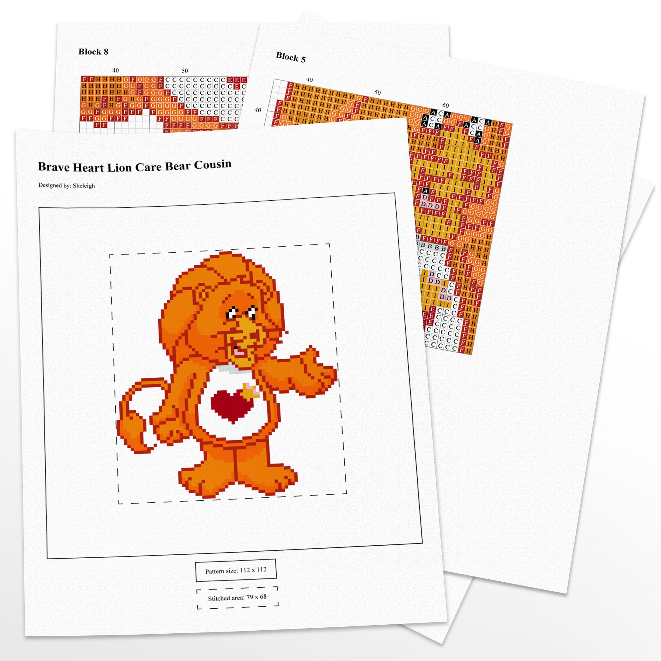 Tête De Lion - Grilles Point De Croix Comptés - Grille Imprimable