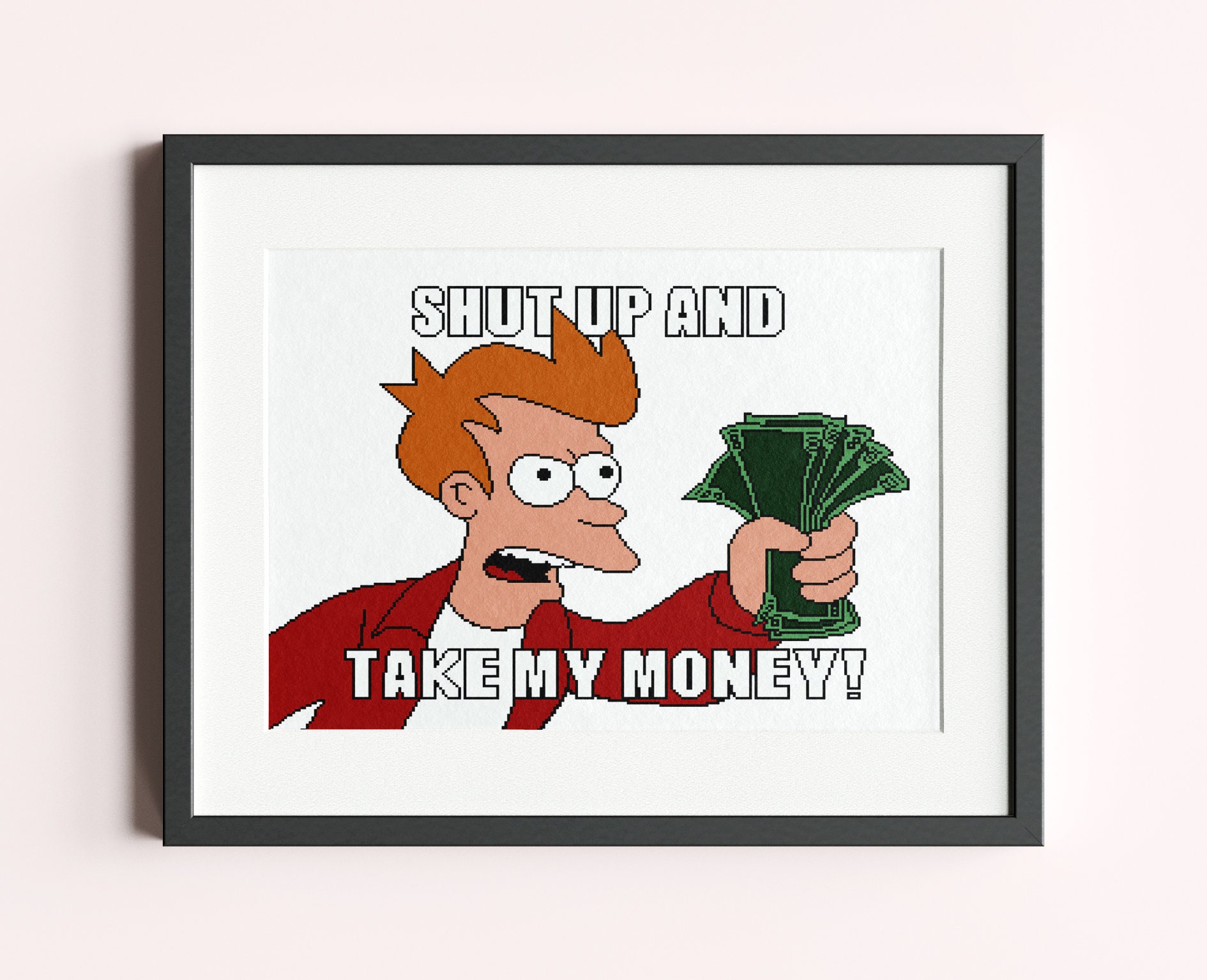 Shut Up And Take My Money Meme Cross Stitch Pattern Etsy Sweden