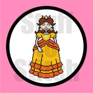 Princess Daisy Cross Stitch Pattern