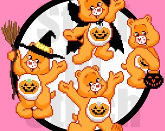 HALLOWEEN BUNDLE: Trick or Sweet Bear Cross Stitch Patterns