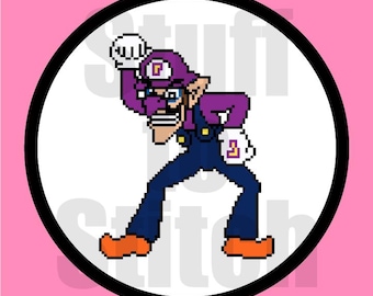 Waluigi Cross Stitch Pattern