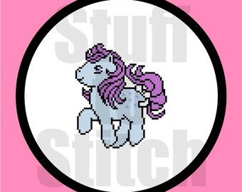 Blue Belle Pony Cross Stitch Pattern
