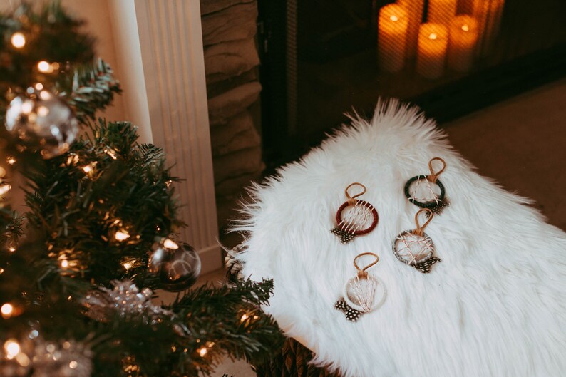Boho Christmas Gift Ideas for Teens Coastal Christmas Ornaments Blue Christmas Christmas Gifts for Her Small Dreamcatcher Ornaments