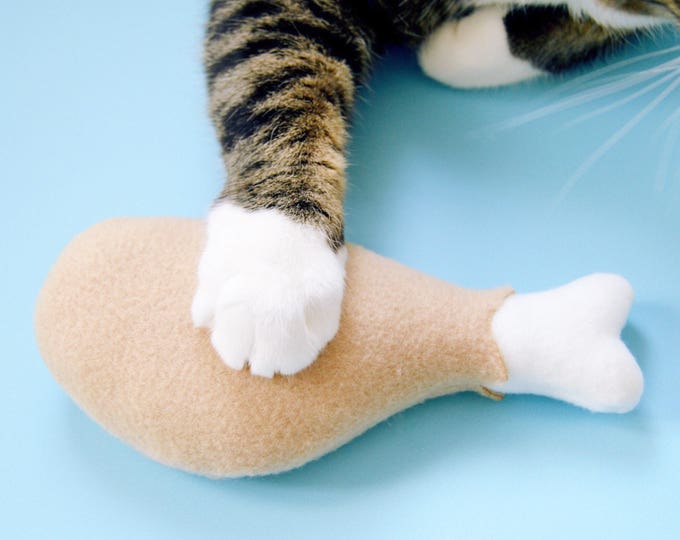 GIANT Turkey Drumstick Cat Toy Catnip Drumstick Cat Toy Etsy