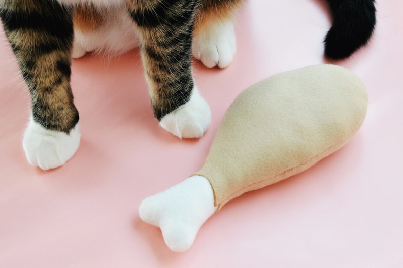 GIANT Turkey Drumstick Cat Toy Catnip Drumstick Cat Toy Etsy