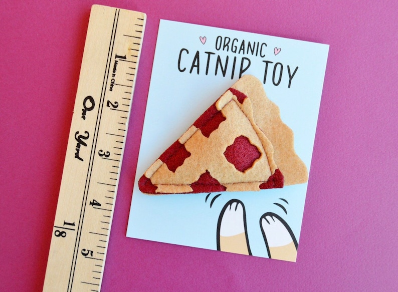 Pie Slice Catnip Toy Pie Cat Toy, Catnip Pie, Thanksgiving Cat Toy image 4