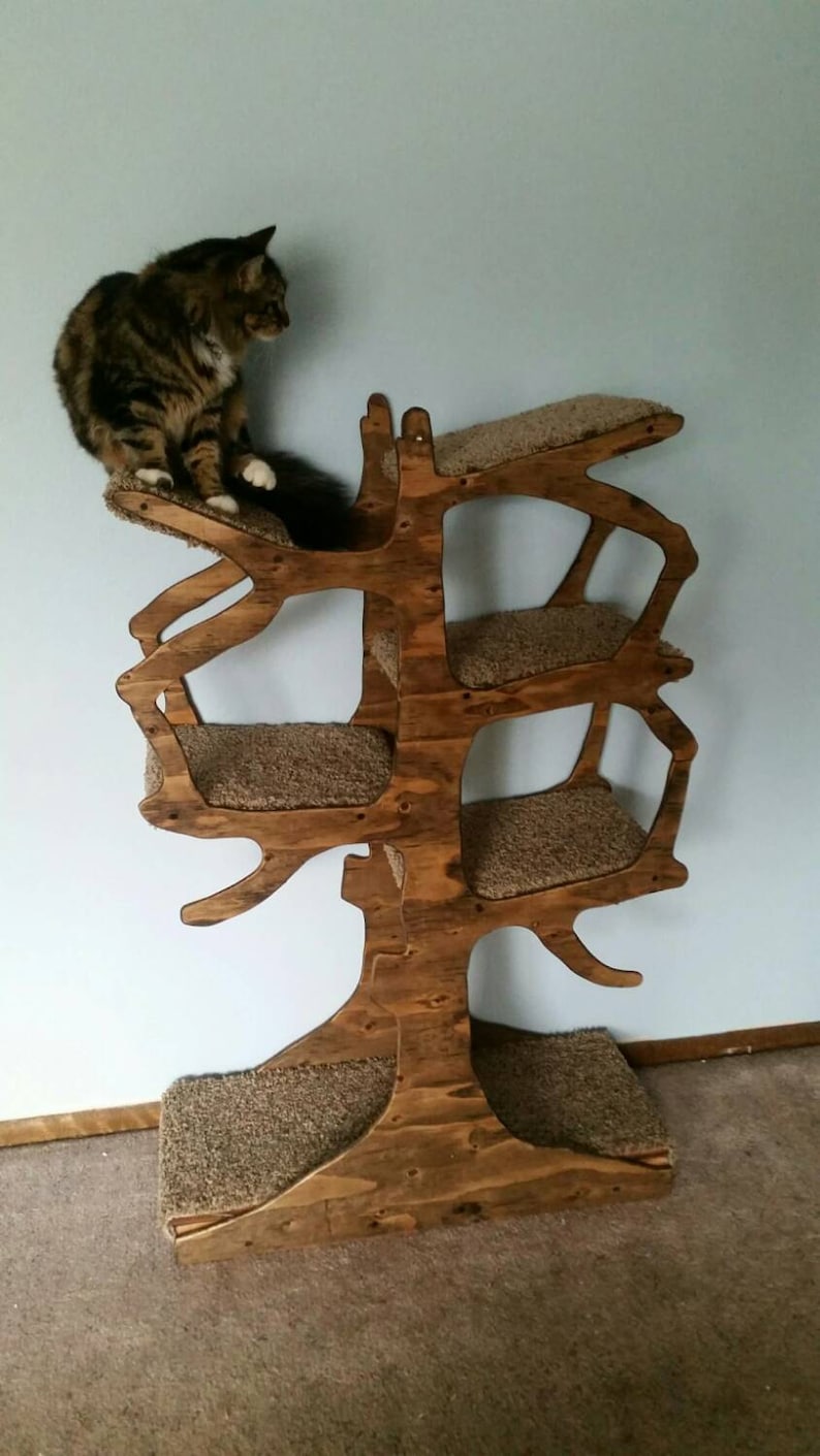 Handmade Cat Tree Shaped Like a Tree Etsy