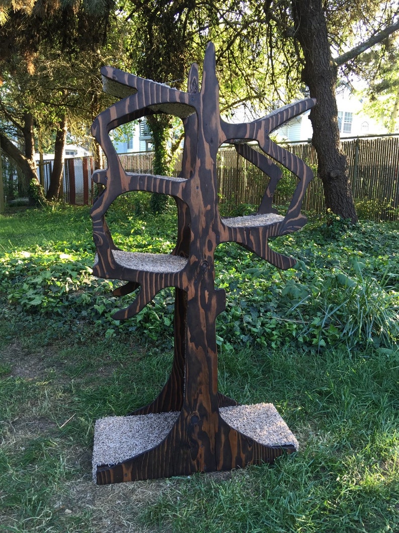 5' Handmade Cat Tree Shaped Like a Tree image 2