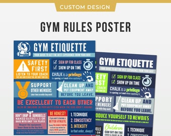 Custom Gym Rules Etiquette Poster PDF for Functional Fitness Gyms