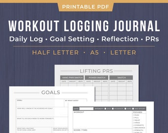 CrossFit WOD Logging Journal: Workout Tracker (Printable PDF)