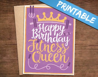 happy birthday fitness queen crossfit weightlifting etsy