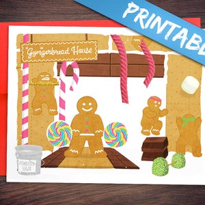 Gymgerbread House Printable CrossFit Gym Fitness Christmas Card - Print Your Own Digital PDFs!