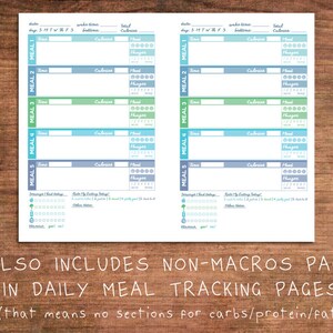 Printable Fitness Planner Diet Diary - Nutrition &amp; Workout Bundle - A5 ...
