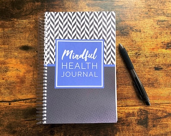 Mindful Health All-in-One Fitness & Food Journal, Fitness Diet Diary, Weight Loss Journal, Nutrition Tracker, Health Planner