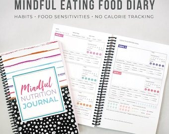 Mindful Eating Food Diary: 90-Day Nutrition & Symptom Tracker