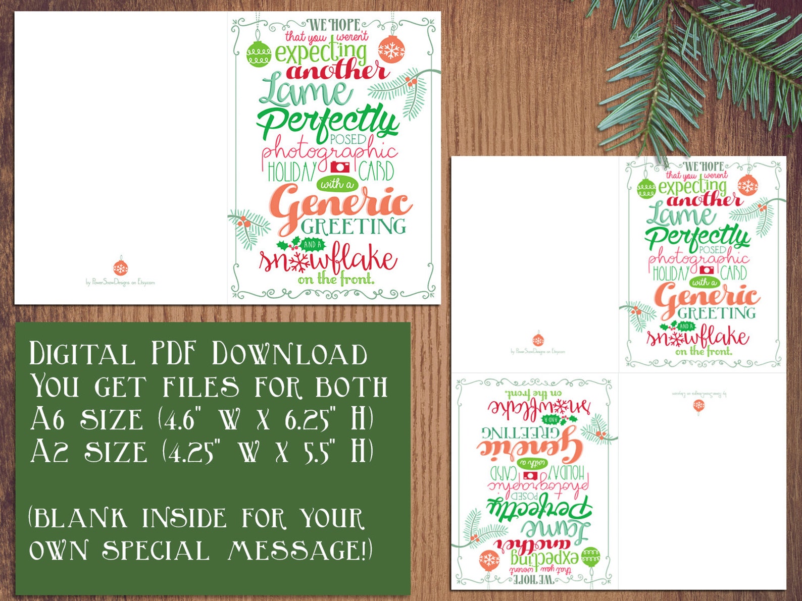 Funny Clever Christmas Holiday Card Print Your Own Digital - Etsy