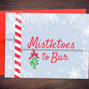 Idea de regalo de CrossFit: tarjeta de felicitación navideña Mistletoes to Bar