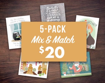 Crossfit Greeting Cards Bundle: Mix & Match - Any 5 Cards