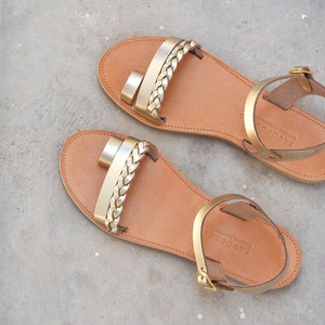 Greek sandals, Leather sandals, Greek leather sandals, Leather sandals women, Gold sandals, Wedding sandals, Women sandals, DALIDA