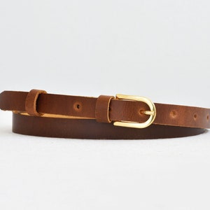 Leather belt women, Leather belt, Womens leather belt, Brown leather belt, Skinny belt, Belt for women