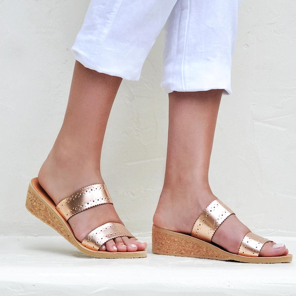 Wedges sandals, Wedges shoes, Wedges wedding shoes, Wedges heels, Sandals, Leather sandals, Greek sandals, Leather sandals women, MIRANDA