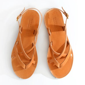 Sandalias para mujer, sandalias de cuero para mujer, sandalias griegas