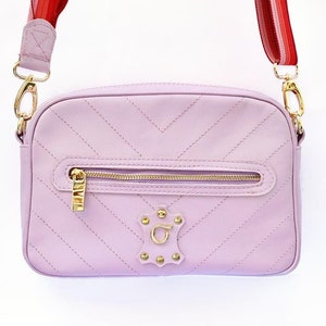 Leather crossbody bag women, Leather shoulder bag, Medium leather purse for women, Pink leather bag, Leather bag women