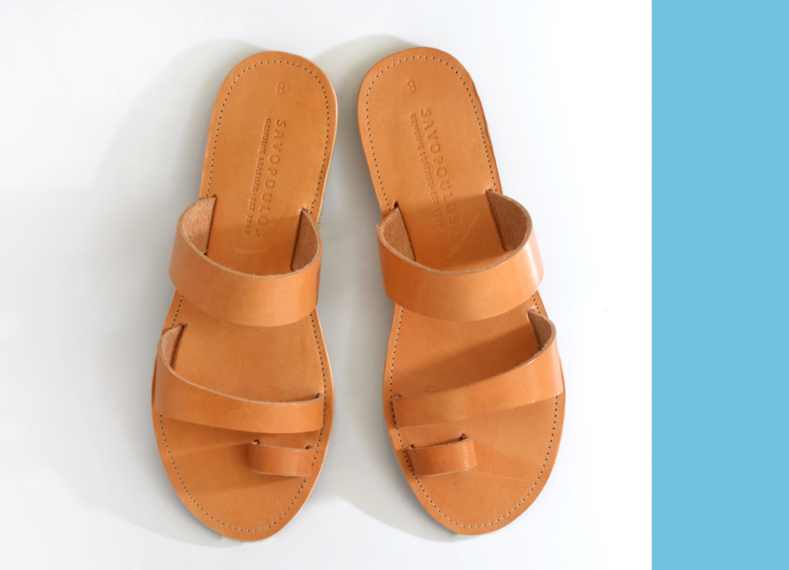 IRENE Sandals Leather sandals Toe ring middle strap women Etsy