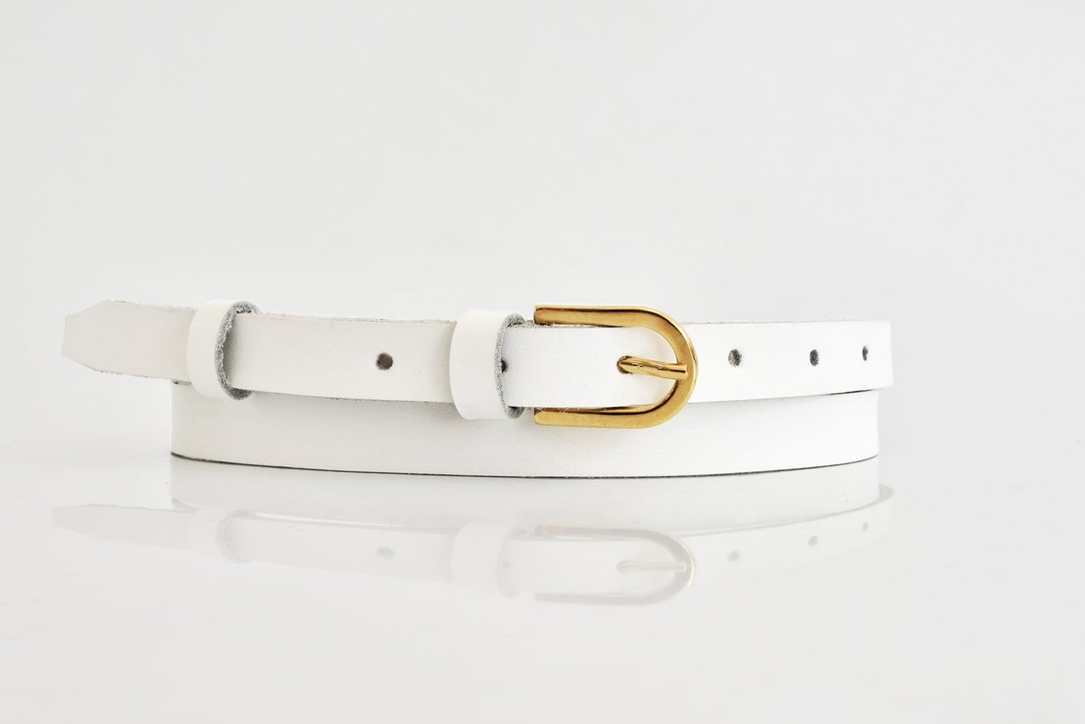 White fabric shop belt womens