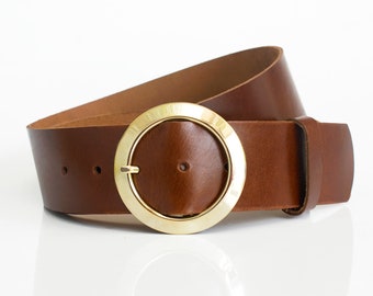 Women's Wide Leather Belt